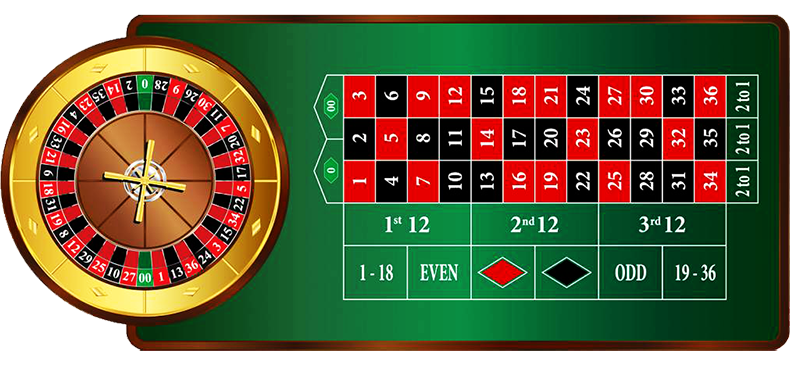 Roulette table illustration